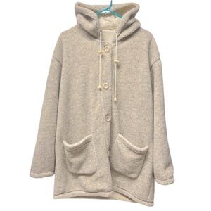 Vintage Alaska frontier Streetwear reversible Sherpa & silk Fleece Hooded jacket